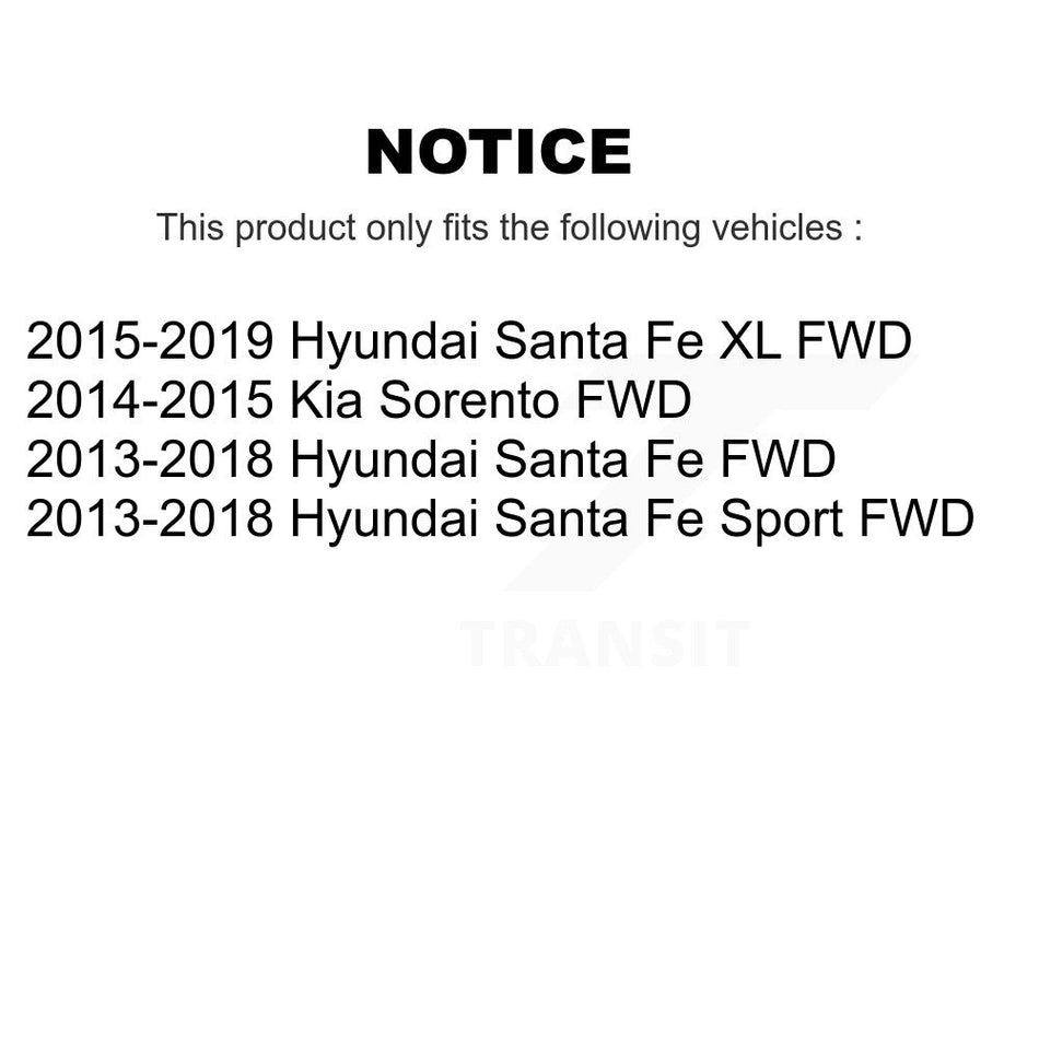 Front Rear Suspension Stabilizer Bar Link Kit For Hyundai Santa Fe Sport Kia Sorento XL FWD KTR-102083