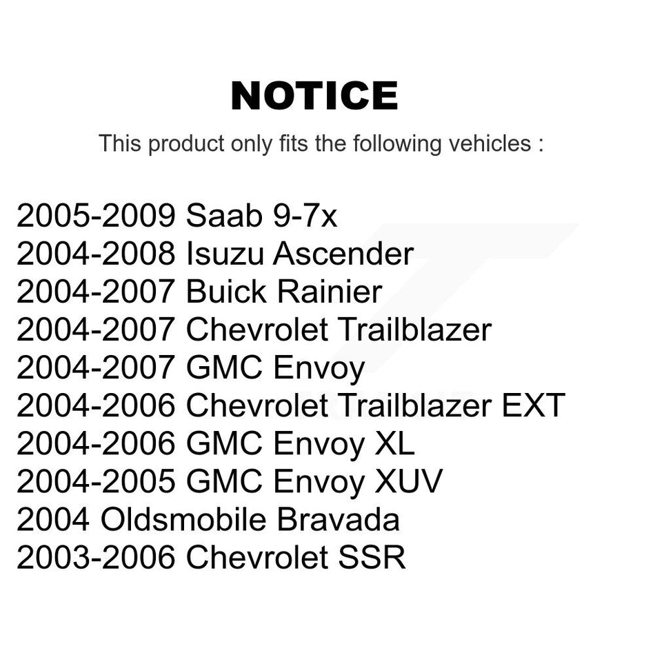 Front Rear Suspension Stabilizer Bar Link Kit For Chevrolet Trailblazer GMC Envoy EXT XL Buick Rainier XUV SSR Isuzu Ascender Saab 9-7x Oldsmobile Bravada KTR-102184