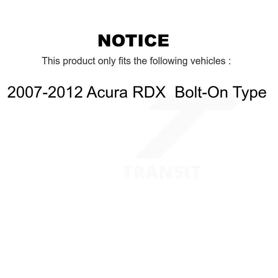 Front Suspension Ball Joint And Tie Rod End Kit For 2007-2012 Acura RDX Bolt-On Type KTR-102309