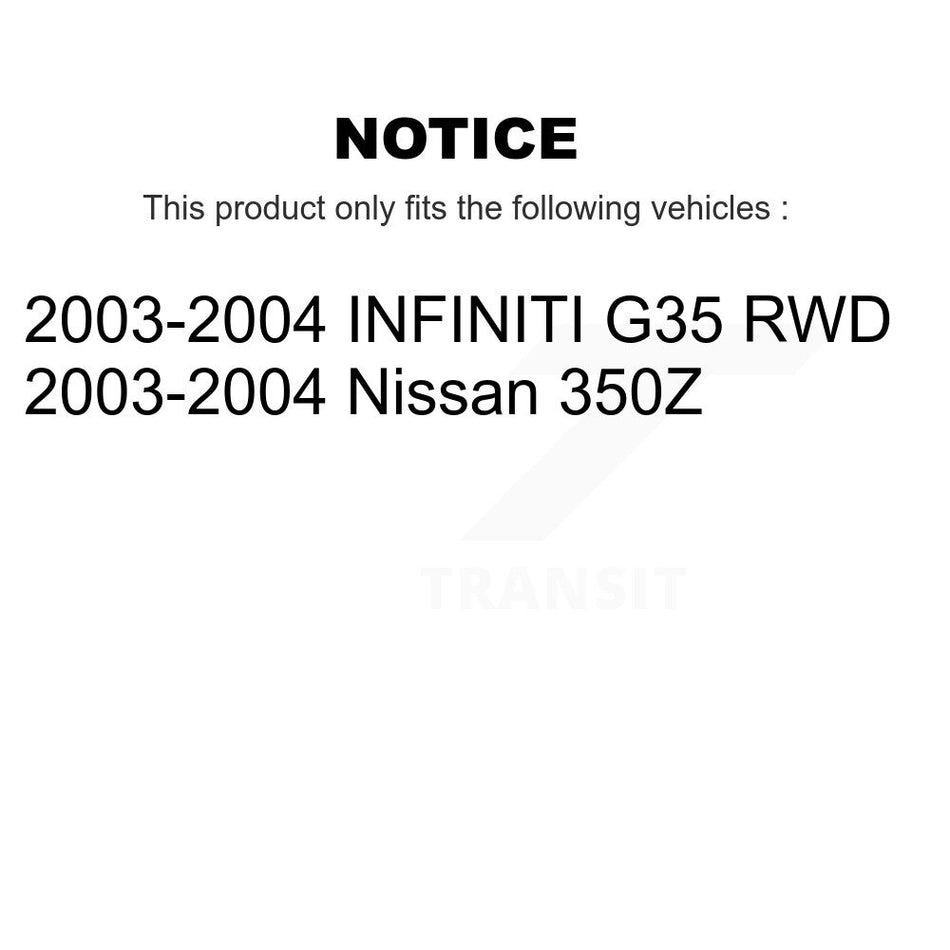 Front Suspension Control Arm And Tie Rod End Kit For 2003-2004 Infiniti G35 Nissan 350Z INFINITI KTR-102574