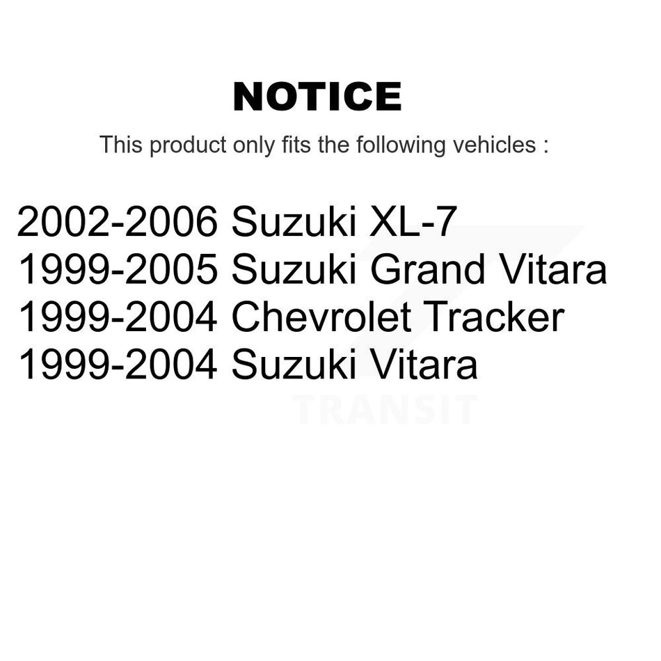 Front Suspension Control Arm Assembly And Tie Rod End Kit For Suzuki Chevrolet Tracker XL-7 Grand Vitara KTR-102637