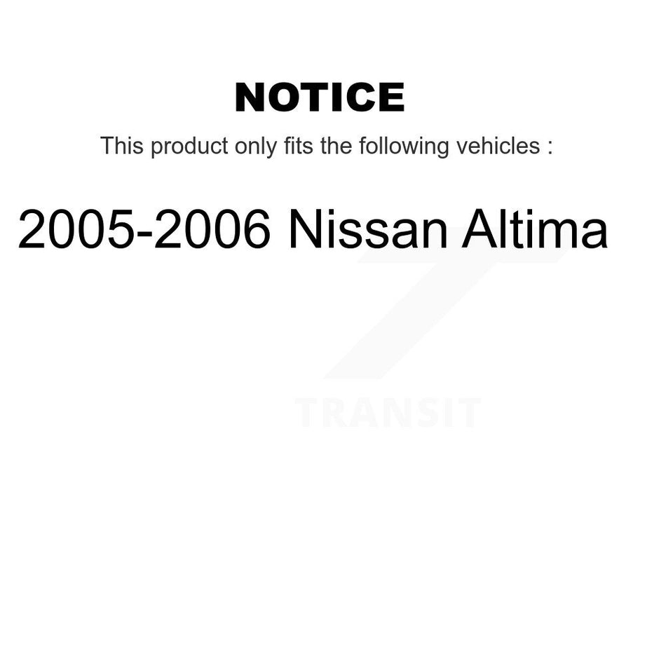 Front Suspension Control Arm Assembly And Tie Rod End Kit For 2005-2006 Nissan Altima KTR-102722