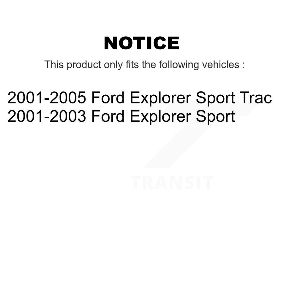 Front Suspension Control Arm Assembly And Tie Rod End Kit For Ford Explorer Sport Trac KTR-102733