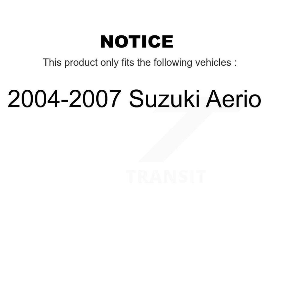 Front Suspension Control Arm Assembly And Tie Rod End Kit For 2004-2007 Suzuki Aerio KTR-102779