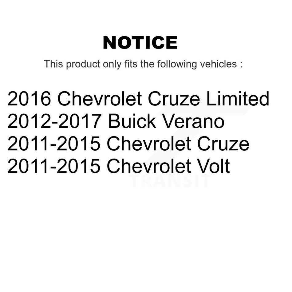 Front Suspension Control Arm Assembly And Tie Rod End Kit For Chevrolet Cruze Buick Verano Limited Volt KTR-102904