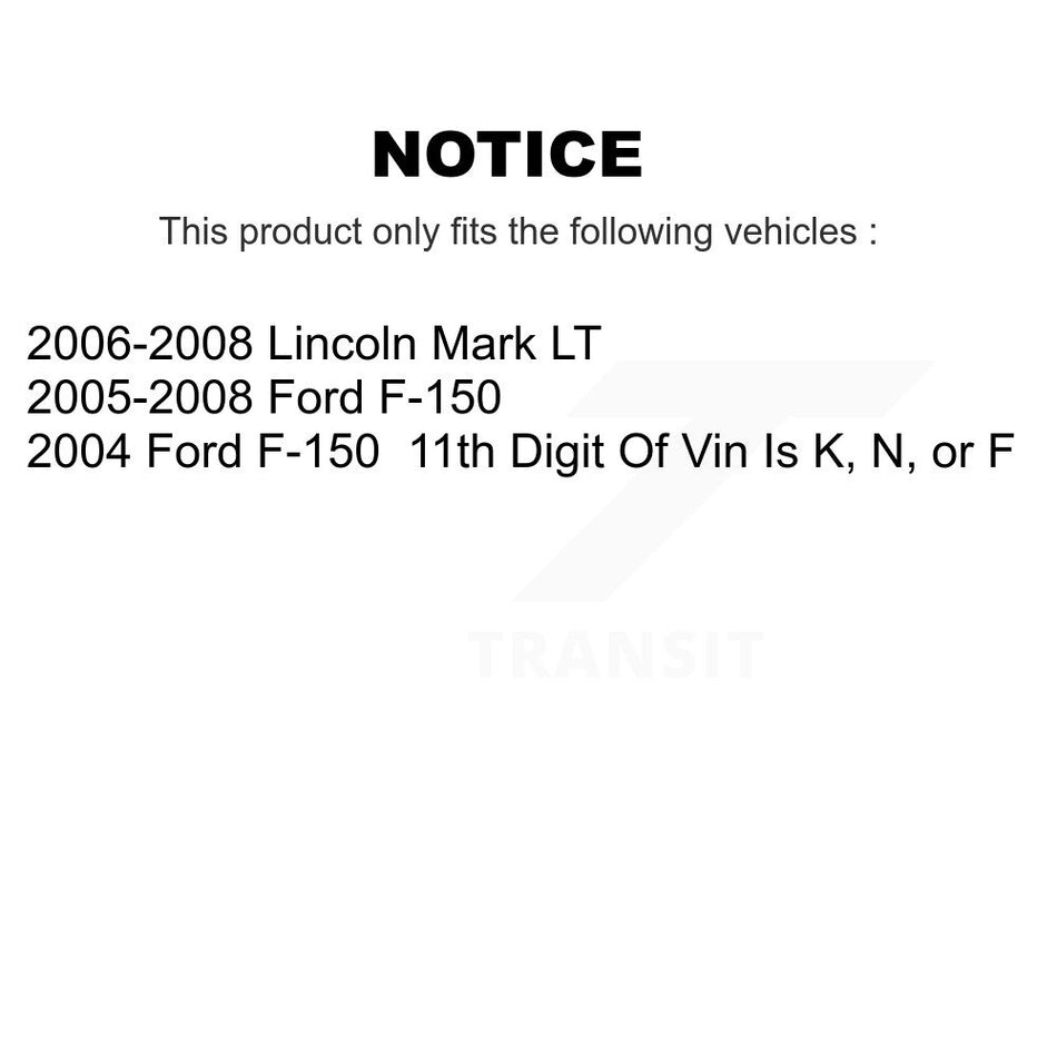 Front Suspension Control Arm Assembly And Tie Rod End Kit For Ford F-150 Lincoln Mark LT KTR-102921