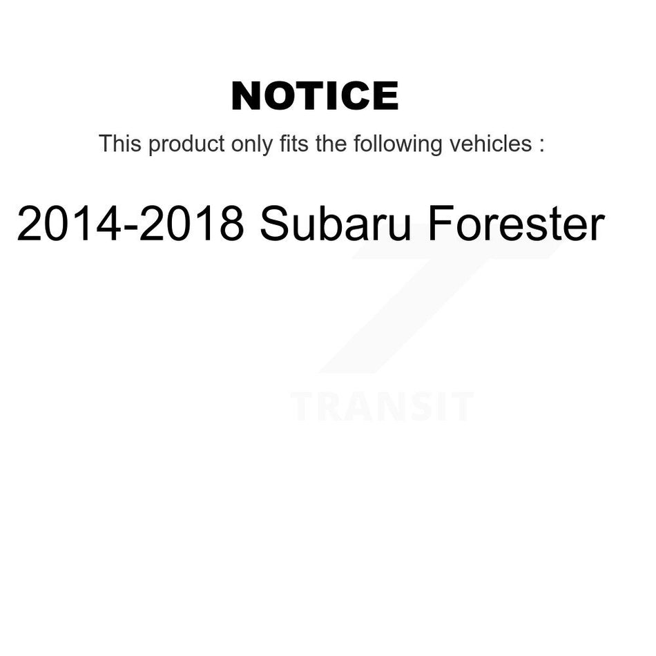 Front Suspension Control Arm And Ball Joint Assembly Steering Tie Rod End Stabilizer Bar Link Kit (8Pc) For 2014-2018 Subaru Forester KTR-102948