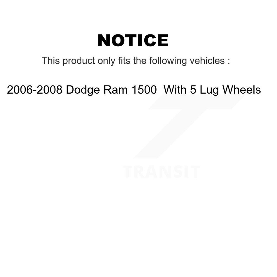 Front Suspension Control Arms And Lower Ball Joints Kit For 2006-2008 Dodge Ram 1500 With 5 Lug Wheels KTR-103357