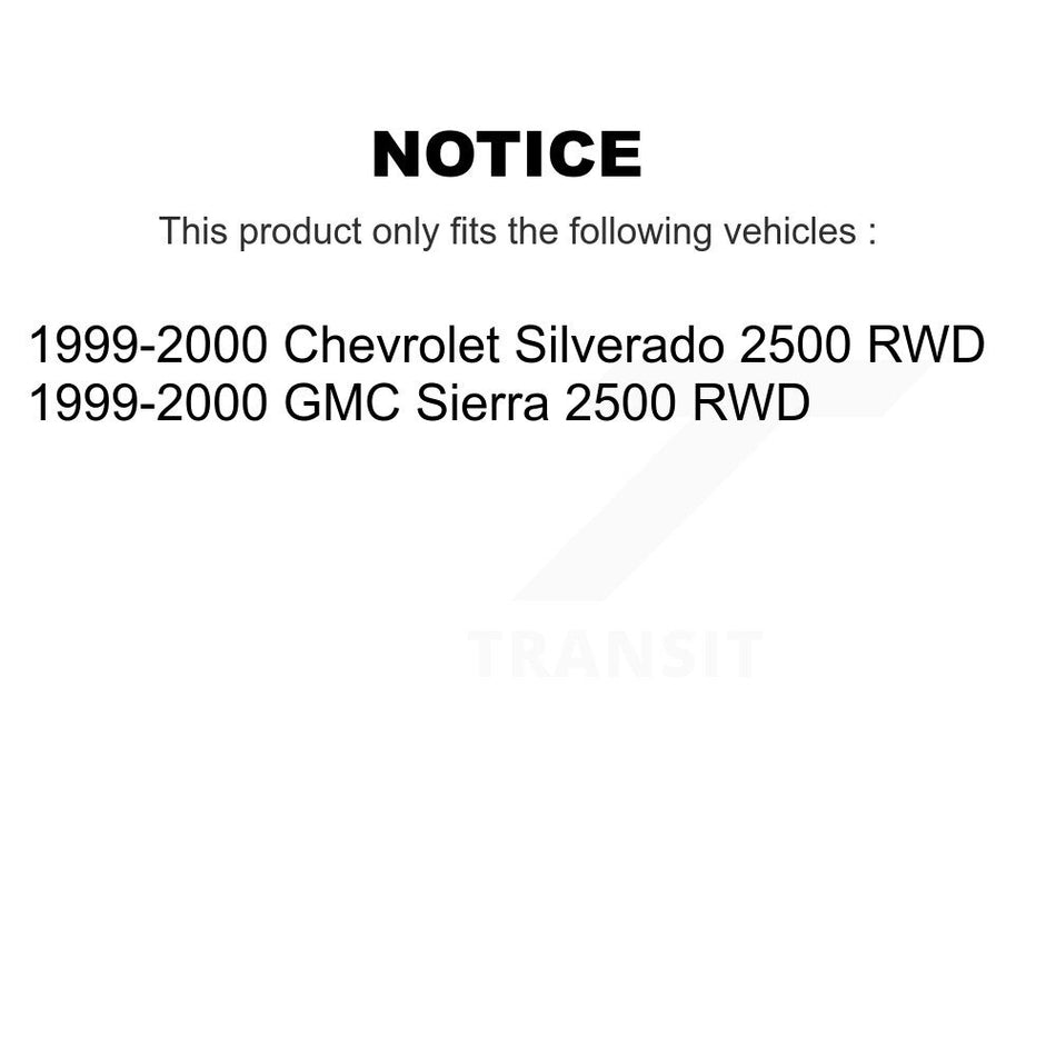 Front Suspension Control Arms And Lower Ball Joints Kit For 1999-2000 Chevrolet Silverado 2500 GMC Sierra RWD KTR-103374