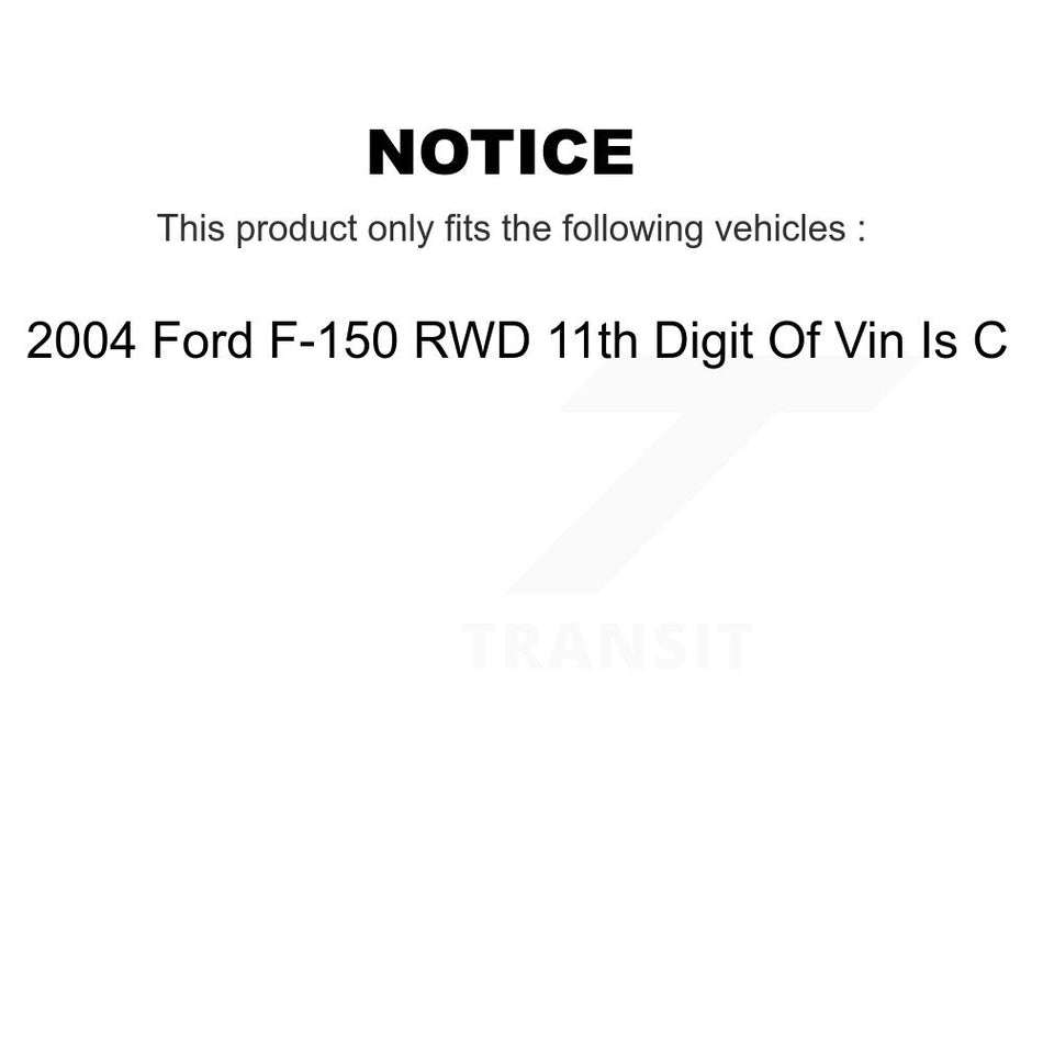 Front Suspension Control Arms And Lower Ball Joints Kit For 2004 Ford F-150 RWD 11th Digit Of Vin Is C KTR-103404