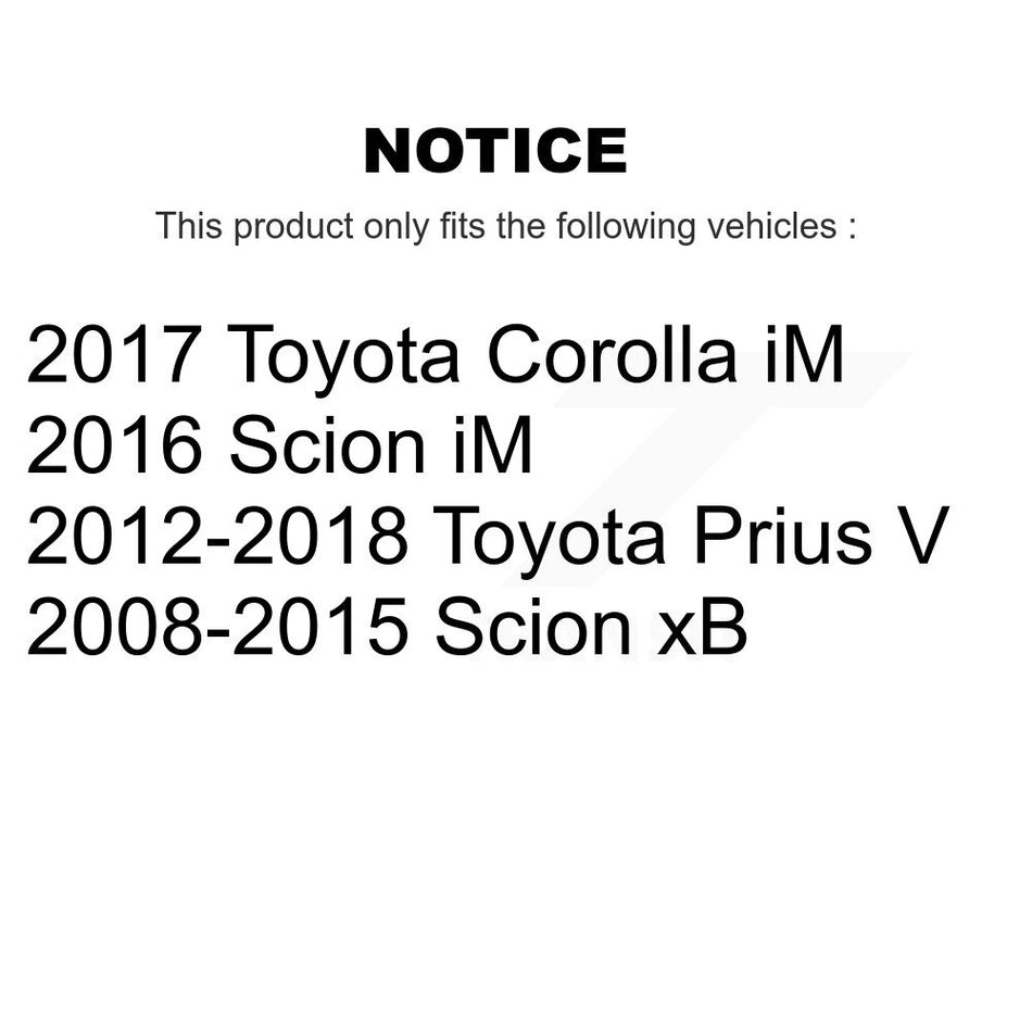 Front Steering Tie Rod End Kit For Scion xB Toyota Prius V Corolla iM KTR-103814