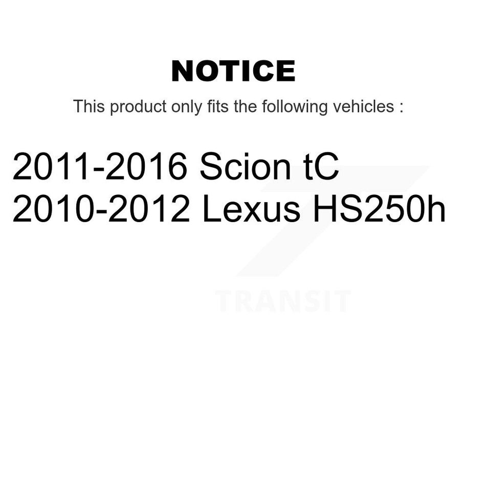 Front Suspension Control Arm With Tie Rod End And Ball Joint Kit (6Pc) For Scion tC Lexus HS250h KTR-104003