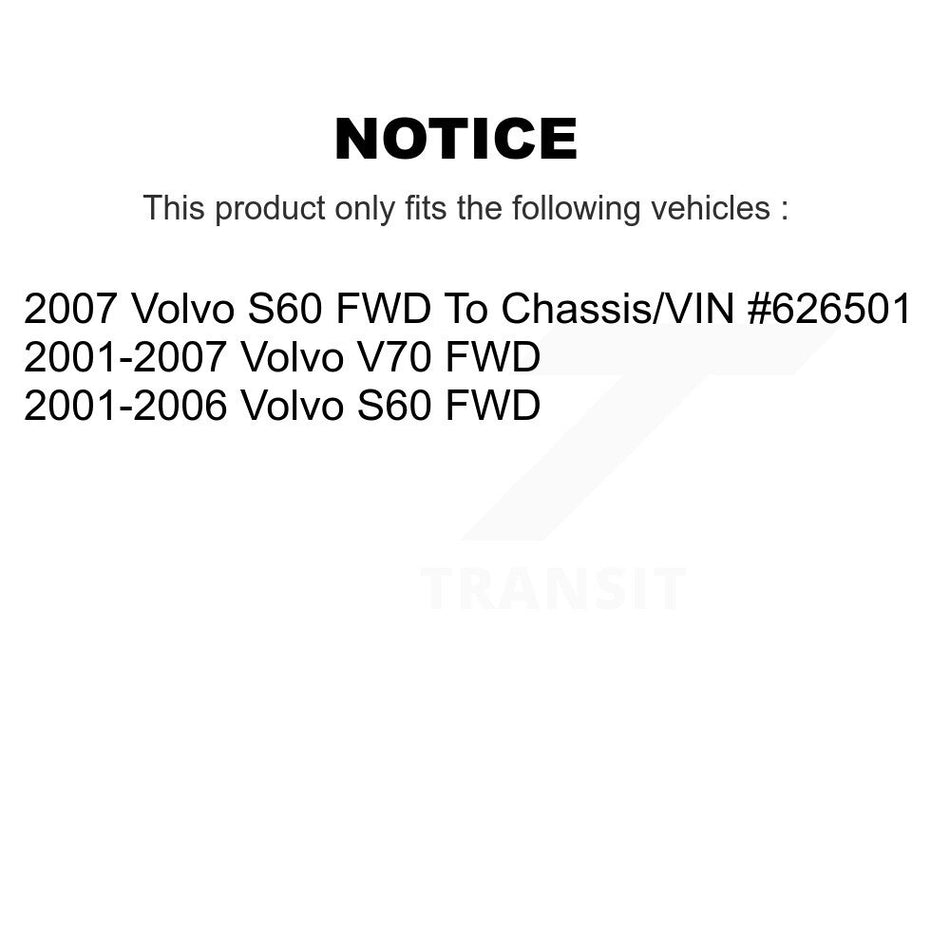 Front Suspension Control Arm With Tie Rod End And Ball Joint Kit (6Pc) For Volvo S60 V70 FWD KTR-104014